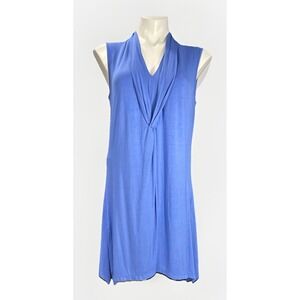 Soft Surroundings Size Medium Purple V Neck Sleeveless Twist Front Dress